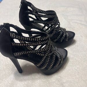 Jessica Simpson Black Studded Heels